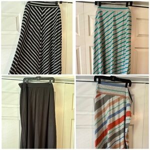 Bundle of 4 Maxi Plus Sized Skirts